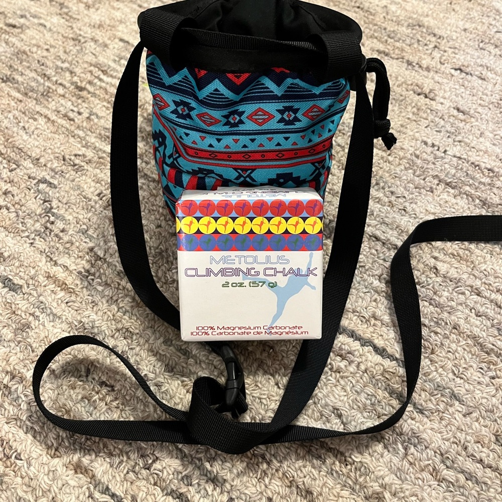 Metolius Patterned Chalk Bag with Strap